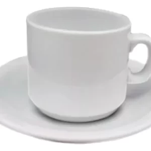 18 Tazas Cafe Con Plato Verbano Linea Recta