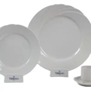 12 Platos Playos 27 Cm Marzia Blanco Verbano