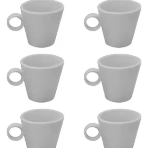 6 Tazas Desayuno Porcelana Verbano Cónica