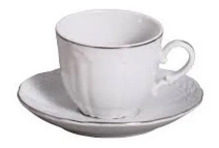 1 Taza Te Con Plato Vanna Filete Plateado Vanna Verbano