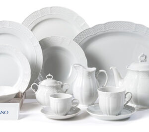 6 Tazas Te Con Plato+lechera+azucarera Vanna Verbano