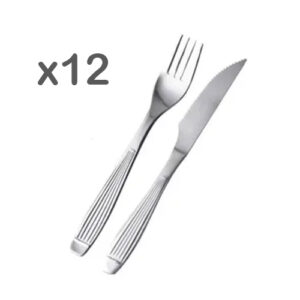 Set 12 Cubiertos Corintia Nicols 6 Cuchillos y 6 Tenedores