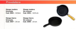 PROVOLETERA CON MANGO DE MADERA Y MANGO DE HIERRO